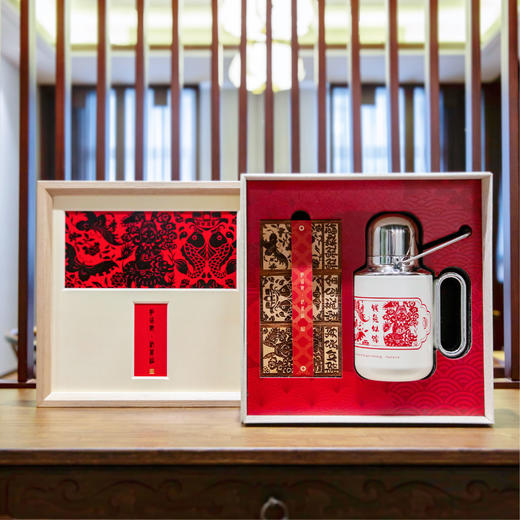 羽诗制造出品 瑞兽献礼·拓福保温壶拓印体验工具文创礼盒 商品图0