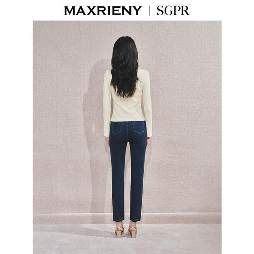 玛克门店发货：MAXRIENY极简经典版型修身小脚裤(货号:MS85PA513) 商品图3