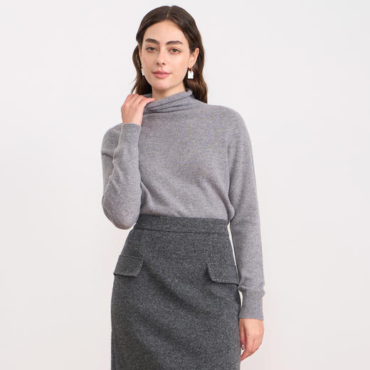 【30.6%山羊绒】EITIE爱特爱舒适柔软高领羊毛针织衫秋冬新款C2501820 商品图12