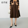 EITIE爱特爱秋季新款简约复古高腰a字通勤皮裙半身裙7906617 商品缩略图0