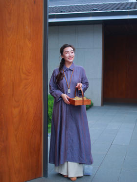 【2026东衣作】新中式风衣外套（25805091紫鼠-设计师款）