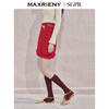 MAXRIENY2025秋冬新年红色千金小香风名媛气质感修身高腰半裙(货号:MS85SK758) 商品缩略图2