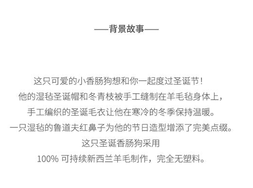 北京仓｜Felt So Good-Rudolph Dachshund Dog-圣诞毛衣腊肠小狗 羊毛毡 挂件［英国设计师］ 商品图10