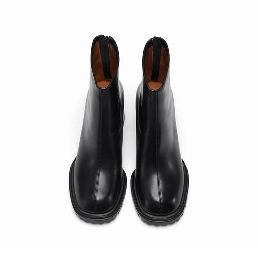 westory冬季短靴复古休闲大气质感粗高跟时装靴女W22DS8187101 商品图2