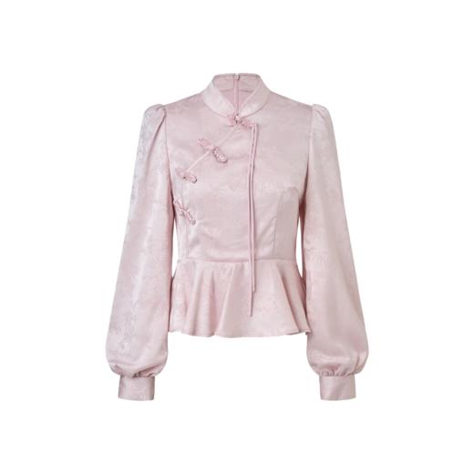 玛克门店发货：新中式温柔提花小立领衬衫(货号:MF86TP252) 商品图0