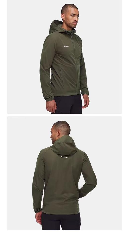 张若昀同款 MAMMUT猛犸象GRANITE男士户外防风连帽软壳外套 商品图2