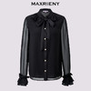 玛克门店发货：MAXRIENY法式慵懒感穿搭雪纺衬衫女25秋款H型系带蝴蝶结宽松上衣(货号:MF86TP508) 商品缩略图4
