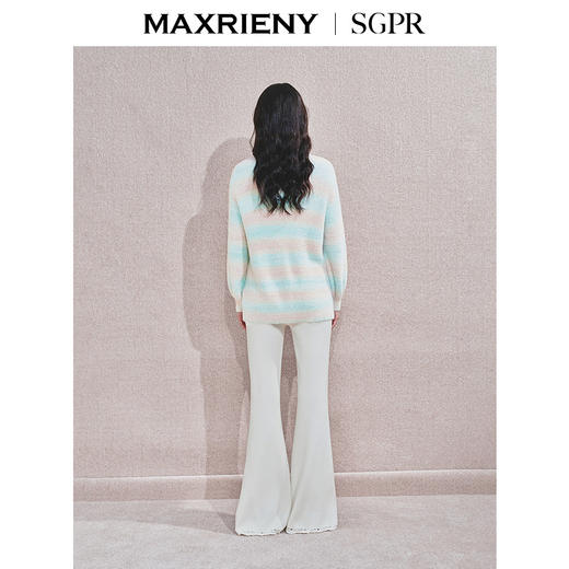 玛克门店发货：MAXRIENY浪漫中式套头针织毛衫秋冬慵懒宽松上衣女(货号:MS85SW522) 商品图3