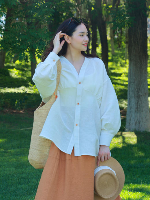 【2026东衣作】新中式衬衣（25710234缟羽-结缘款） 商品图2