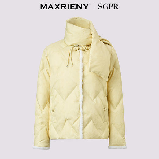 【商场同款】MAXRIENY中式贵雅羽绒服女水貂毛皮围脖设计保暖外套(货号:MS85DC504) 商品图4
