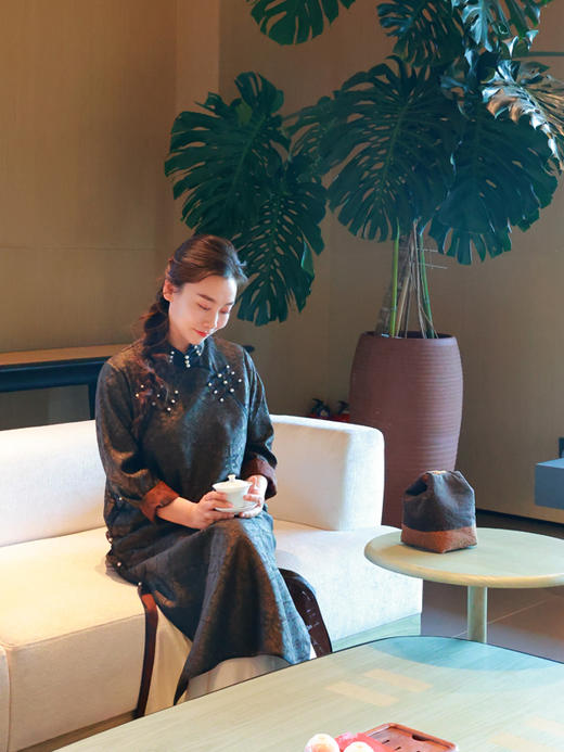 【抖音专属】新中式旗袍（25707272-传家宝-奢定款） 商品图4