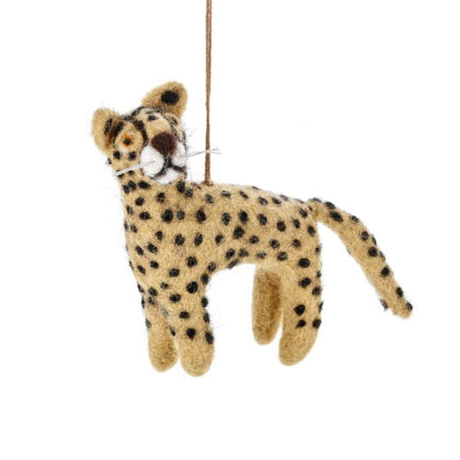 北京仓｜Felt So Good-Larry the Leopard-动物国王候选豹 拉里 羊毛毡 挂件［英国设计师］ 商品图0