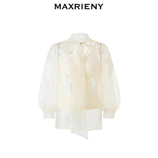 MAXRIENY【Day Dreaming-主题纪念款】MAXRIENY优雅藤蔓刺绣上衣(货号:MC85TP087) 商品图3