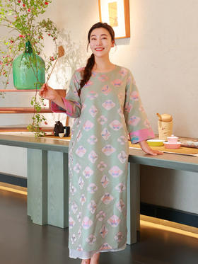 【抖音专属】新中式连衣裙（24707357AB-满小福-奢定款）