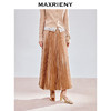 MAXRIENY精致优雅感大裙摆褶裙高腰半裙25春新款收腰显瘦气质长裙(货号:MS85SK772) 商品缩略图2