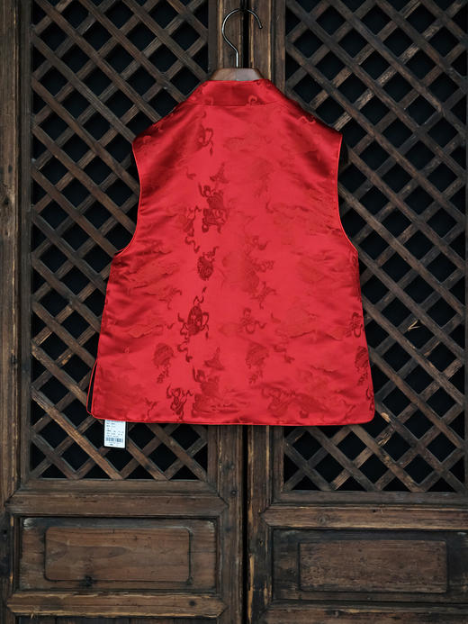 盛唐牡丹 | 吉祥八宝花蕾缎对襟马甲 商品图6