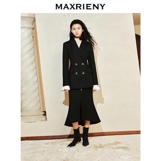 奥莱门店发货：MAXRIENY通勤风收腰西服24春季新品女(货号:MC85JA036) 商品图1