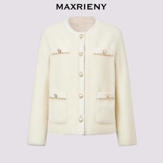 MAXRIENY富家千金羊毛外套女24秋新款法式小香风高级气质感设计(货号:MS85JA525) 商品图4