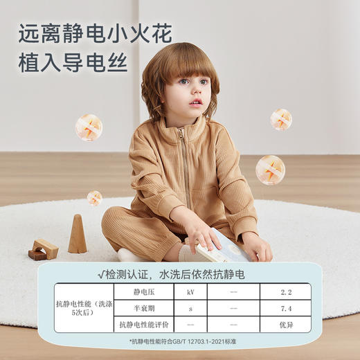 【限时119元起整套】2025年秋冬新品ibaby×outlast太空科技恒温海岛绒连帽开衫卫衣套装 商品图3