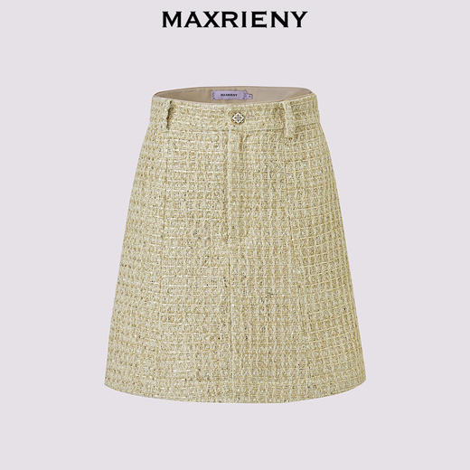 MAXRIENY【商场同款】千金小香风A字半裙高腰修身短裙高级气质感(货号:MS85SK751) 商品图4