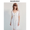 玛克门店发货：新款宫廷风蕾丝网纱复古刺绣连衣裙25年夏季高腰显瘦裙子(货号:MF86DR017) 商品缩略图1