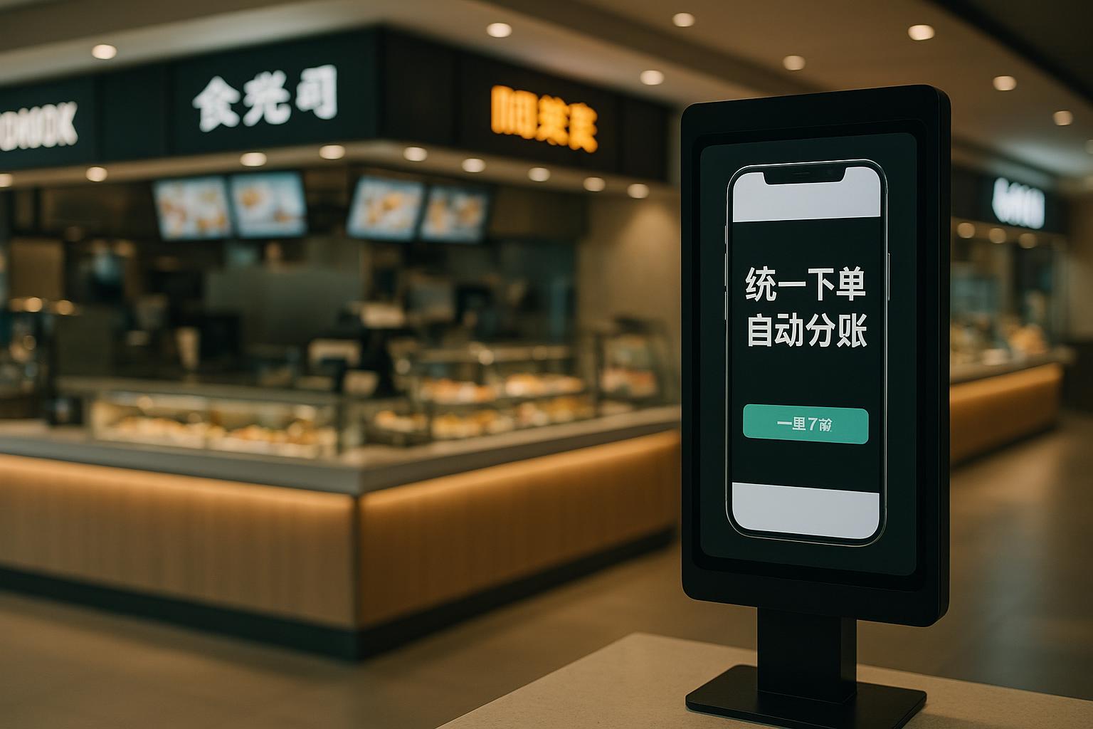 美食城多檔口統(tǒng)一下單和自動分賬收銀解決方案怎么選？
