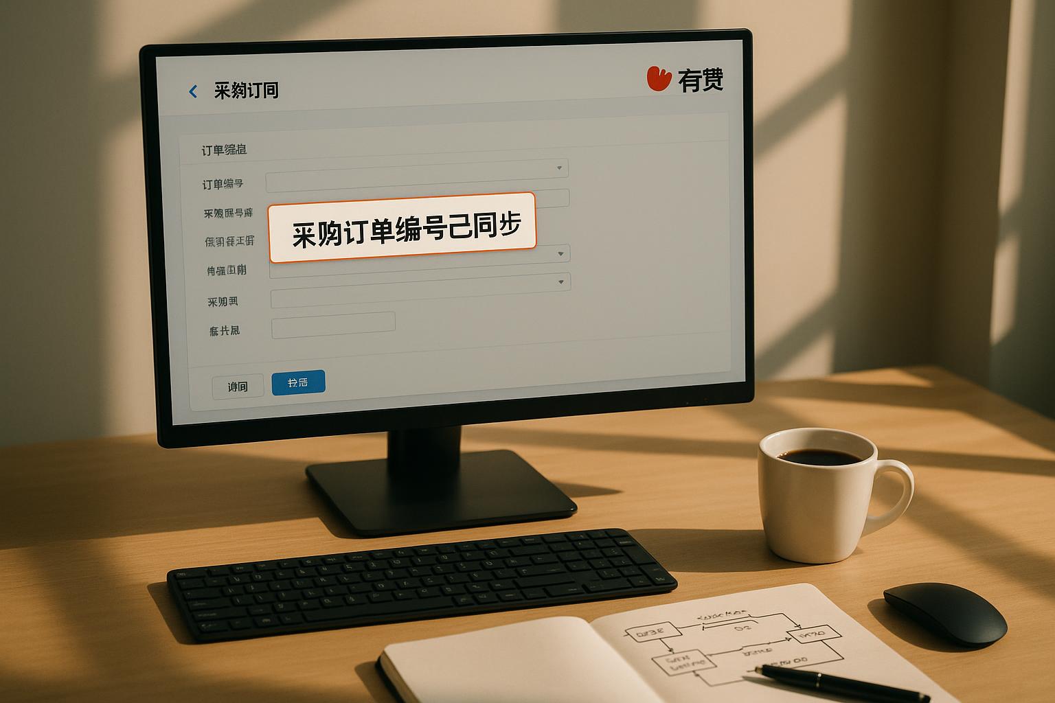 如何设计采购订单接口，实现编号同步？