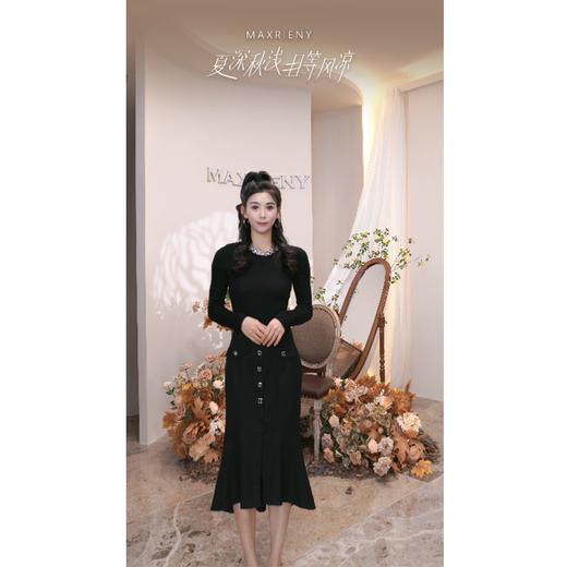 玛克门店发货：MAXRIENY时尚长袖系带微弹修身女装(货号:MC85SW552A90) 商品图2