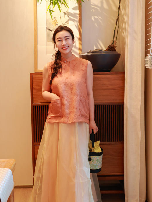 【抖音专属】新中式马甲（25704280-满而-设计师款） 商品图0