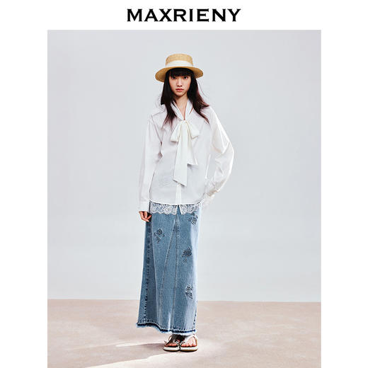 玛克门店发货：MAXRIENY浪漫立体压花衬衫(货号:MC85TP787) 商品图1