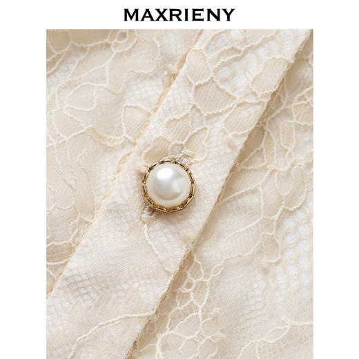 玛克门店发货：MAXRIENY宫廷复古风穿搭蕾丝雪纺衫25秋款华丽轻奢灯笼袖上衣女(货号:MF86TP504) 商品图2