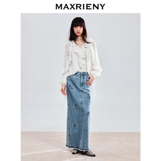 玛克门店发货：MAXRIENY宫廷荷叶领上衣(货号:MC85TP785) 商品图1