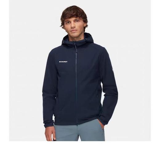 张若昀同款 MAMMUT猛犸象GRANITE男士户外防风连帽软壳外套 商品图0