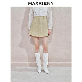 MAXRIENY【商场同款】千金小香风A字半裙高腰修身短裙高级气质感(货号:MS85SK751)