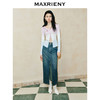 【东方玉兰-商场同款新品】MAXRIENY精致复古感开衩牛仔半裙2025春(货号:MC85SK039) 商品缩略图1