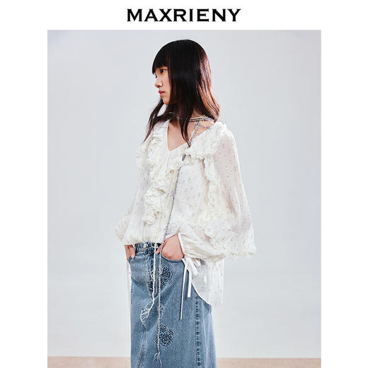 玛克门店发货：MAXRIENY宫廷荷叶领上衣(货号:MC85TP785) 商品图2