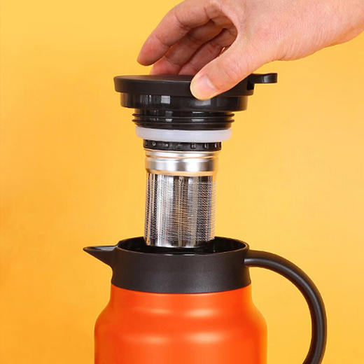 【多样屋专柜】豹牌养生焖茶壶304不锈钢保温壶橙色/黑色800ml 商品图2