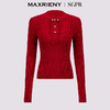 MAXRIENY2025秋冬新年红系列国风套头针织衫新中式显瘦修身上衣(货号:MS85SW521) 商品缩略图4