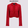 玛克门店发货：MAXRIENY华丽立体边缘装饰小香风红色外套(货号:MC85JA554) 商品缩略图4