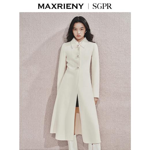 玛克门店发货：MAXRIENY极简赫本风绵羊毛外套澳毛(货号:MS85CT511) 商品图1