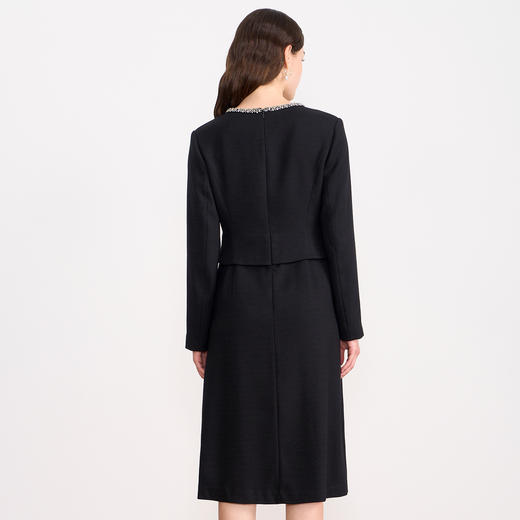 EITIE爱特爱假两件钻链设计时尚优雅冬季新款连衣裙D2507913 商品图4