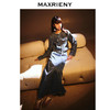 玛克门店发货：MAXRIENY华丽复古立体压花长裙A摆牛仔半裙(货号:MC85SK796) 商品缩略图2