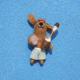 北京仓｜Felt So Good-Coconut Canine Summer Dog-椰汁小狗 羊毛毡 挂件［英国设计师］