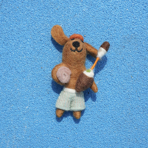 北京仓｜Felt So Good-Coconut Canine Summer Dog-椰汁小狗 羊毛毡 挂件［英国设计师］ 商品图0