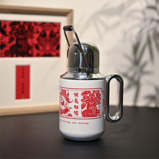 羽诗制造出品 瑞兽献礼·拓福保温壶拓印体验工具文创礼盒 商品图1