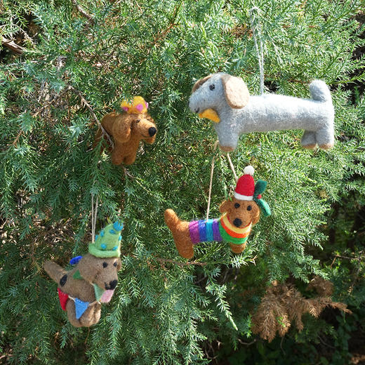 北京仓｜Felt So Good-Festive Rainbow Dog-彩虹小狗 羊毛毡 挂件［英国设计师］ 商品图6