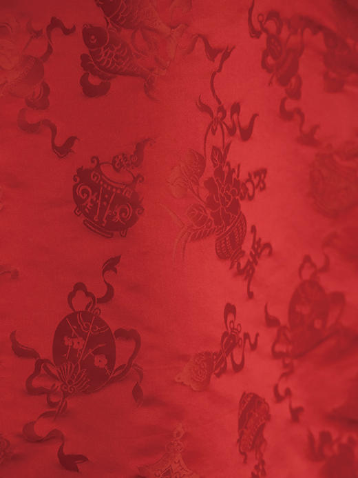 盛唐牡丹 | 吉祥八宝花蕾缎对襟马甲 商品图5