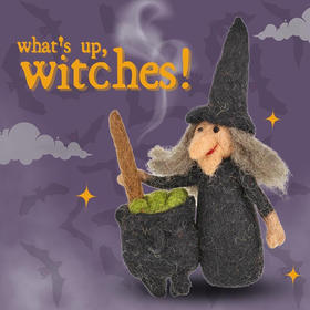 订购6周到｜Felt So Good-Wanda the Witch Biodegradable Halloween-女巫 旺达 羊毛毡 挂件［英国设计师］
