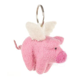 北京仓｜Felt So Good-Fair trade Needle Felt Flying Pig-梦想成真飞猪 羊毛毡 挂件［英国设计师］