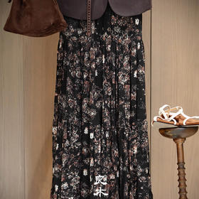 【不退不换】良木礼花色半裙（Q2584155F）